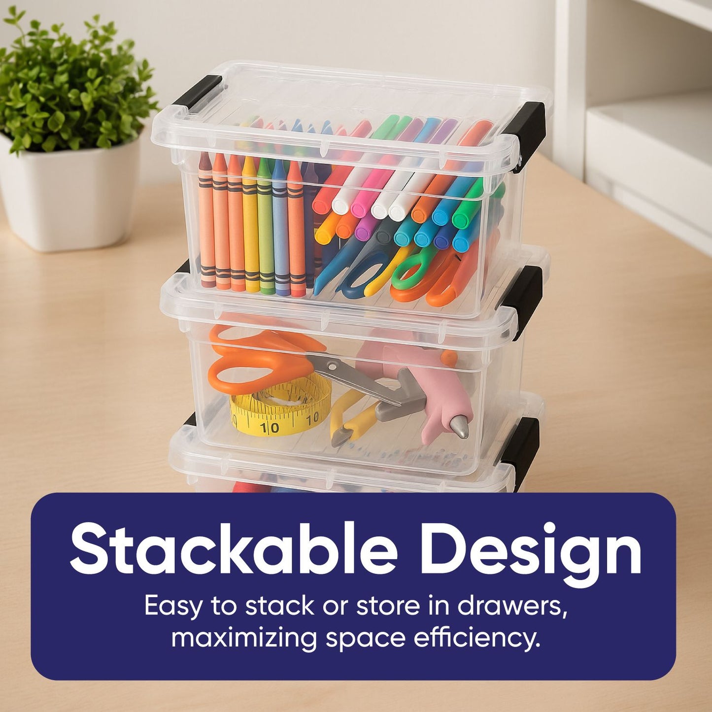 1 L Deep Mini Crayon Container