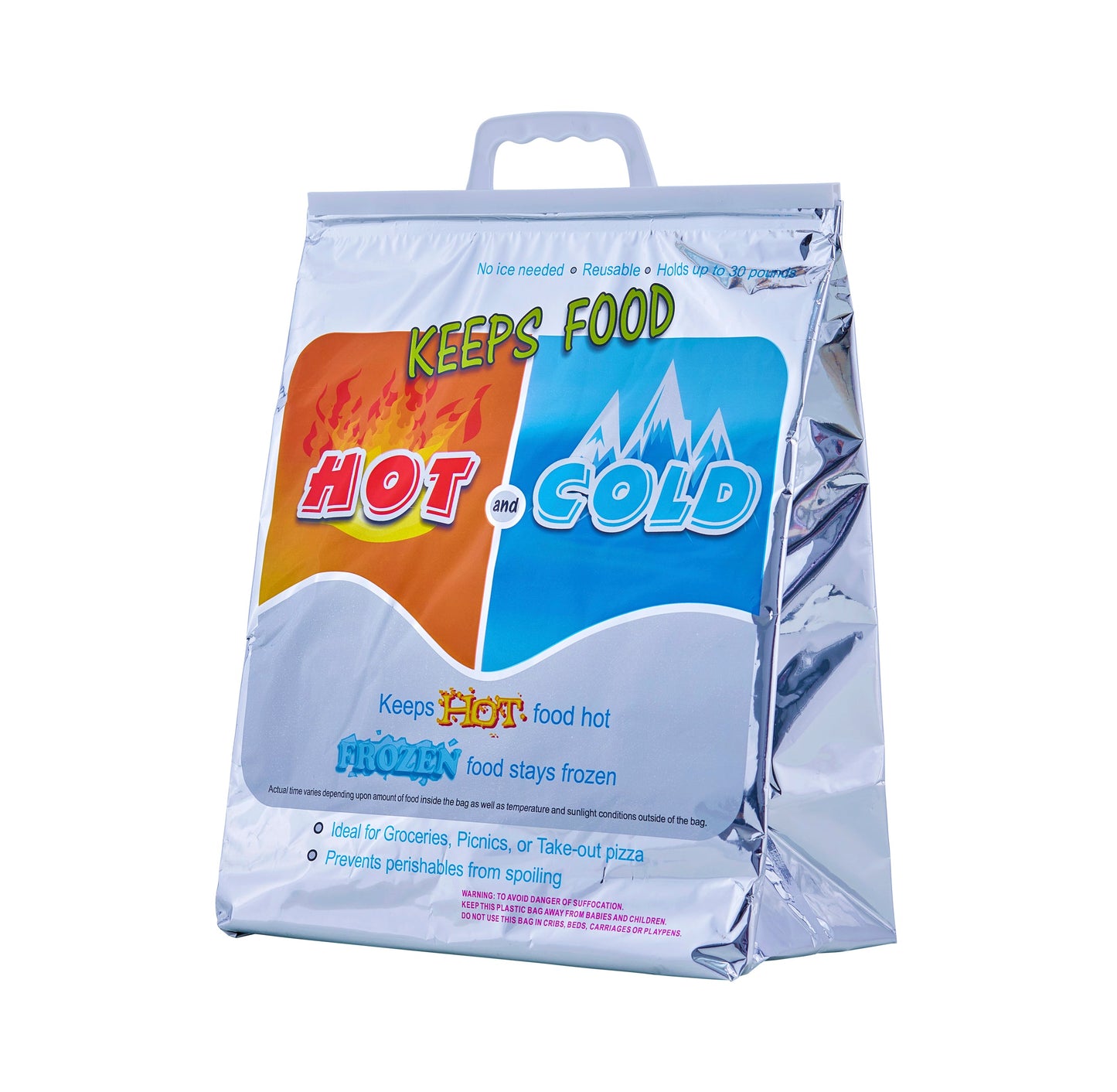 Hot and Cold Reusable Insulated Bags 13"x7"x15.5" - 72 Pack