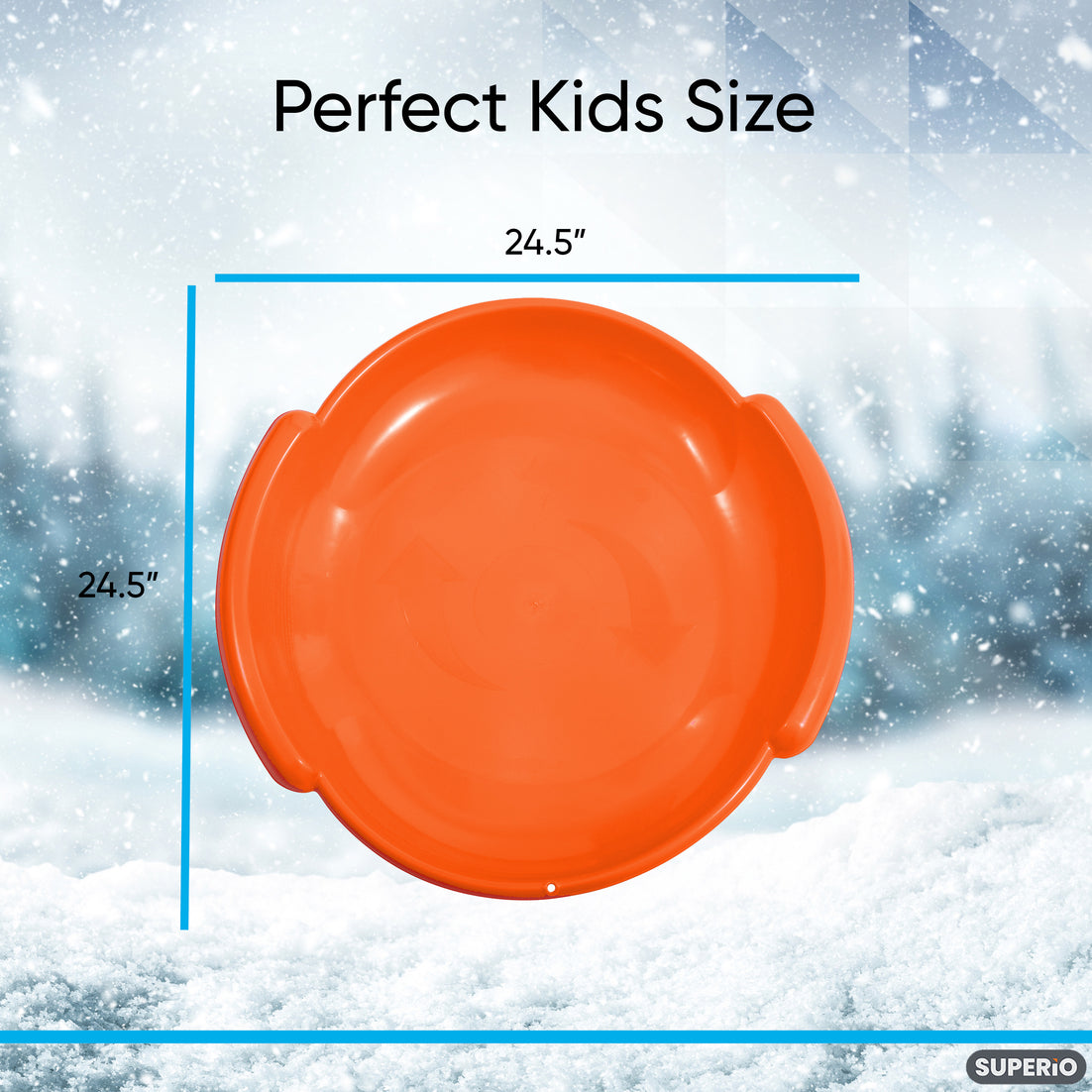 Superio Round Snow Saucer Sled, 24