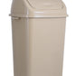 Large Swing Top Trash Can, 50 L/13 Gal - Beige