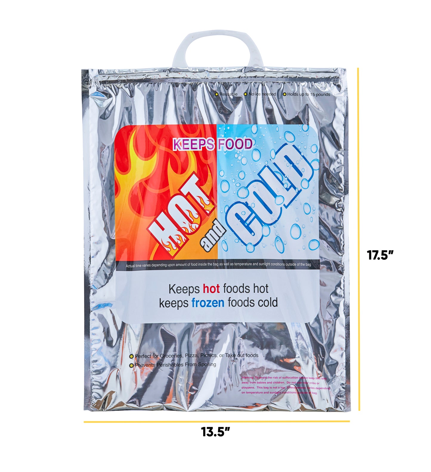 Hot and Cold Reusable Insulated Bag 13.5"x17.5"