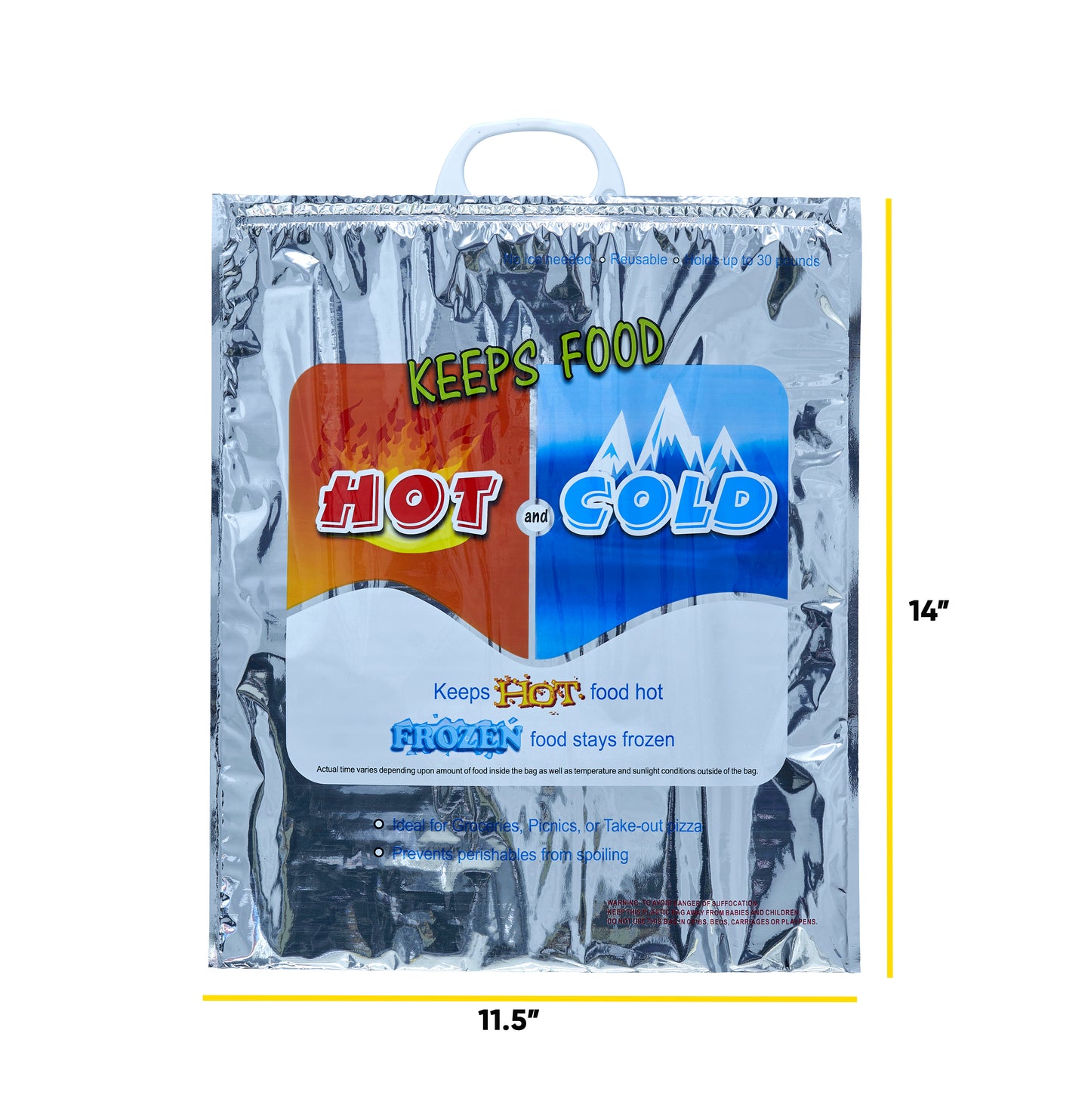 Hot and Cold Reusable Insulated Bag 16"X19.25"