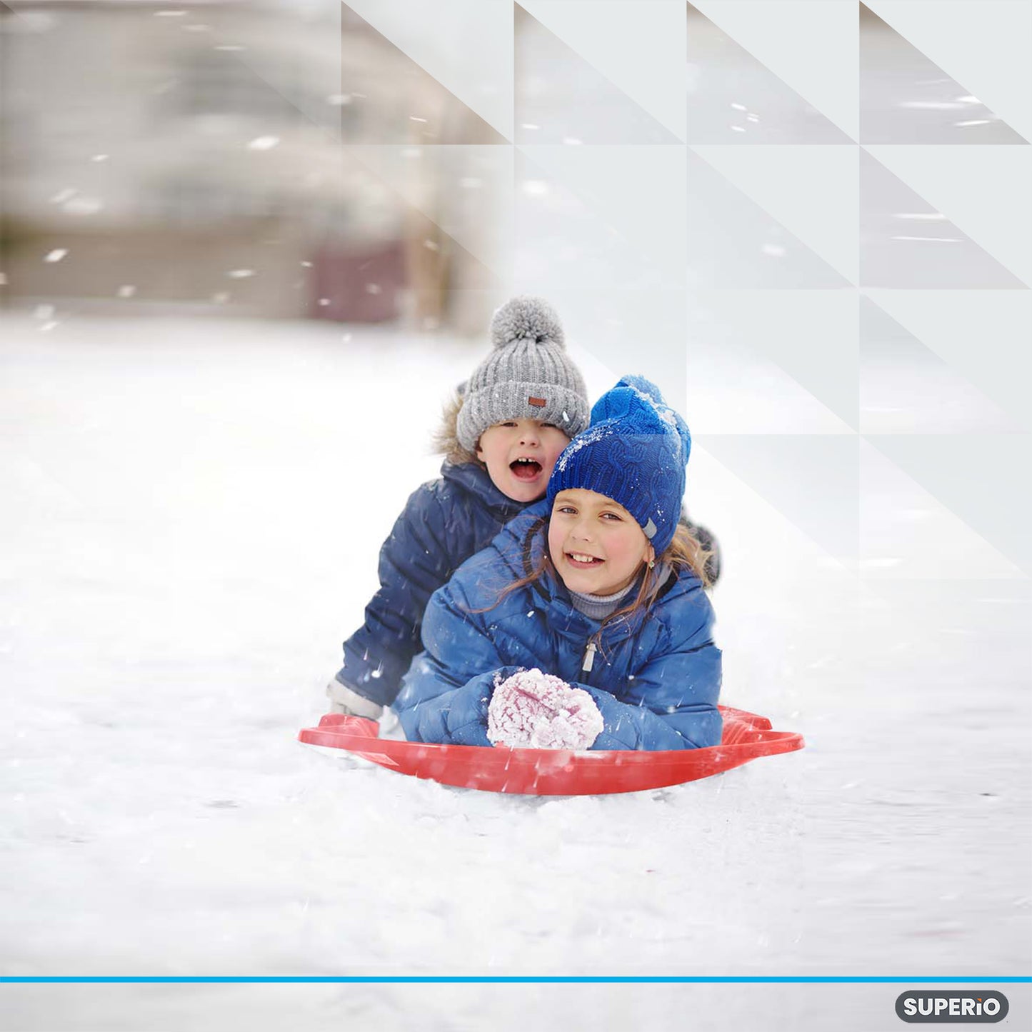Superio Round Avalanche Snow Saucer Sled 26" Red