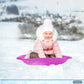 Superio Round Snow Saucer Sled, 24" Fuchsia Pink
