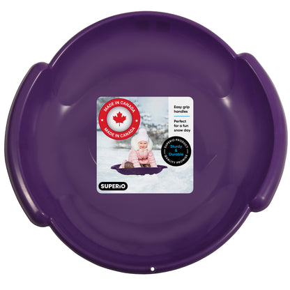 Superio Round Snow Saucer Sled 24" Purple