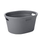 35 Liter Ribbed Laundry Basket Grey