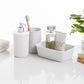 Set of 4 Bathroom Accessory Set White
