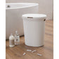 40 Liter Ribbed Laundry Hamper White