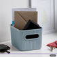 1.5 Liter Ribbed Storage Bin Stone Blue