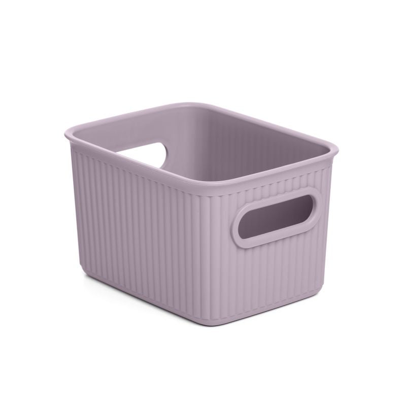 1.5 Liter Ribbed Storage Bin Lilac