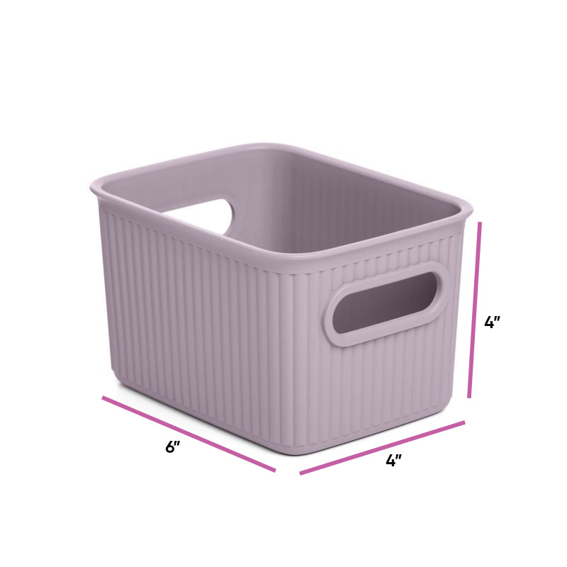 1.5 Liter Ribbed Storage Bin Lilac