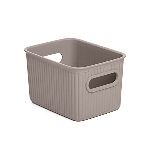 1.5 Liter Ribbed Storage Bin Taupe