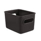 1.5 Liter Ribbed Storage Bin Brown