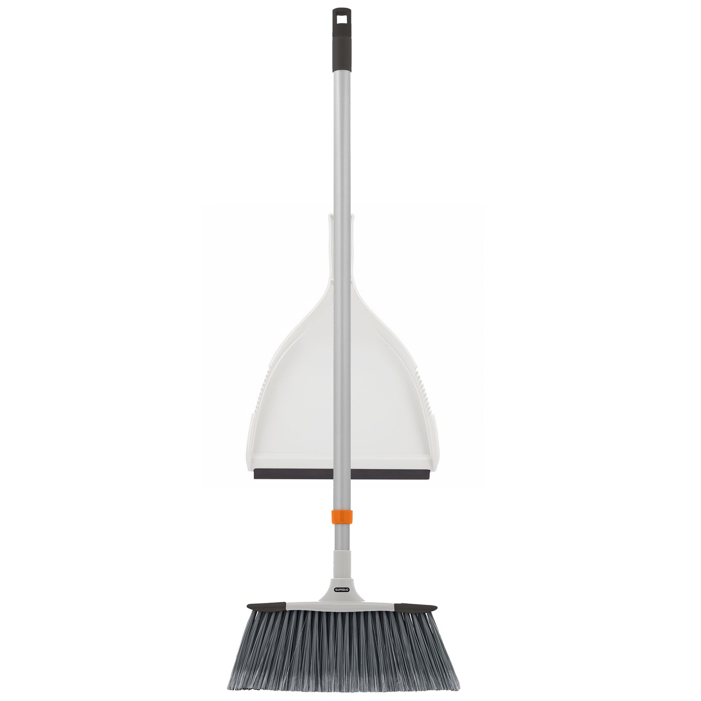 Slim Angle Broom with Telescopic Handle, Grey