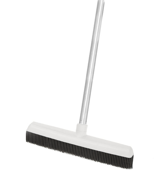 All-Purpose Rubber Broom and Squeegee, Grey