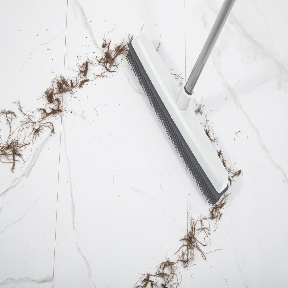 All-Purpose Rubber Broom and Squeegee, Grey