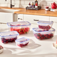 Superio Food Storage Containers, Airtight Leak-Proof Meal Prep Deep Rectangular Containers, Set of 3 Multiple sizes.