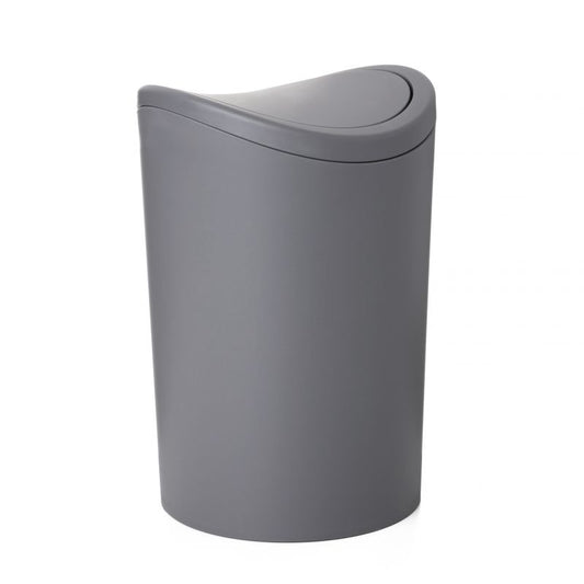 Modern Trash Can 6 Quart, Curved Swing Lid