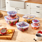 Superio Food Storage Containers, Airtight Leak-Proof Meal Prep Square Containers, Set of 4 Multiple sizes.