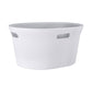 35 Liter Ribbed Laundry Basket White Smoke