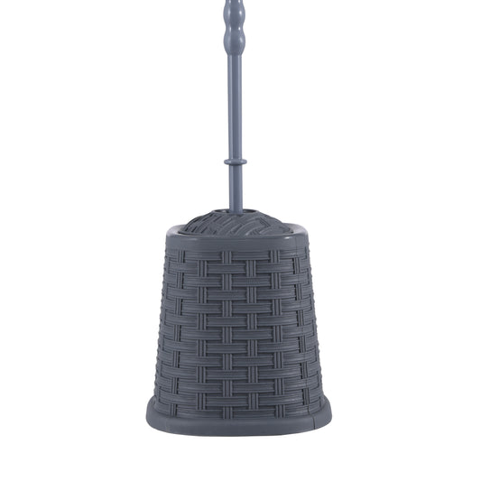 Toilet Bowl Brush, Wicker Style - Onyx Grey