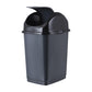 Swing Top Trash Can, 10 Qt - Grey/Black