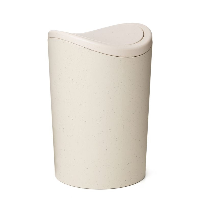 Modern Trash Can 6 Quart, Curved Swing Lid