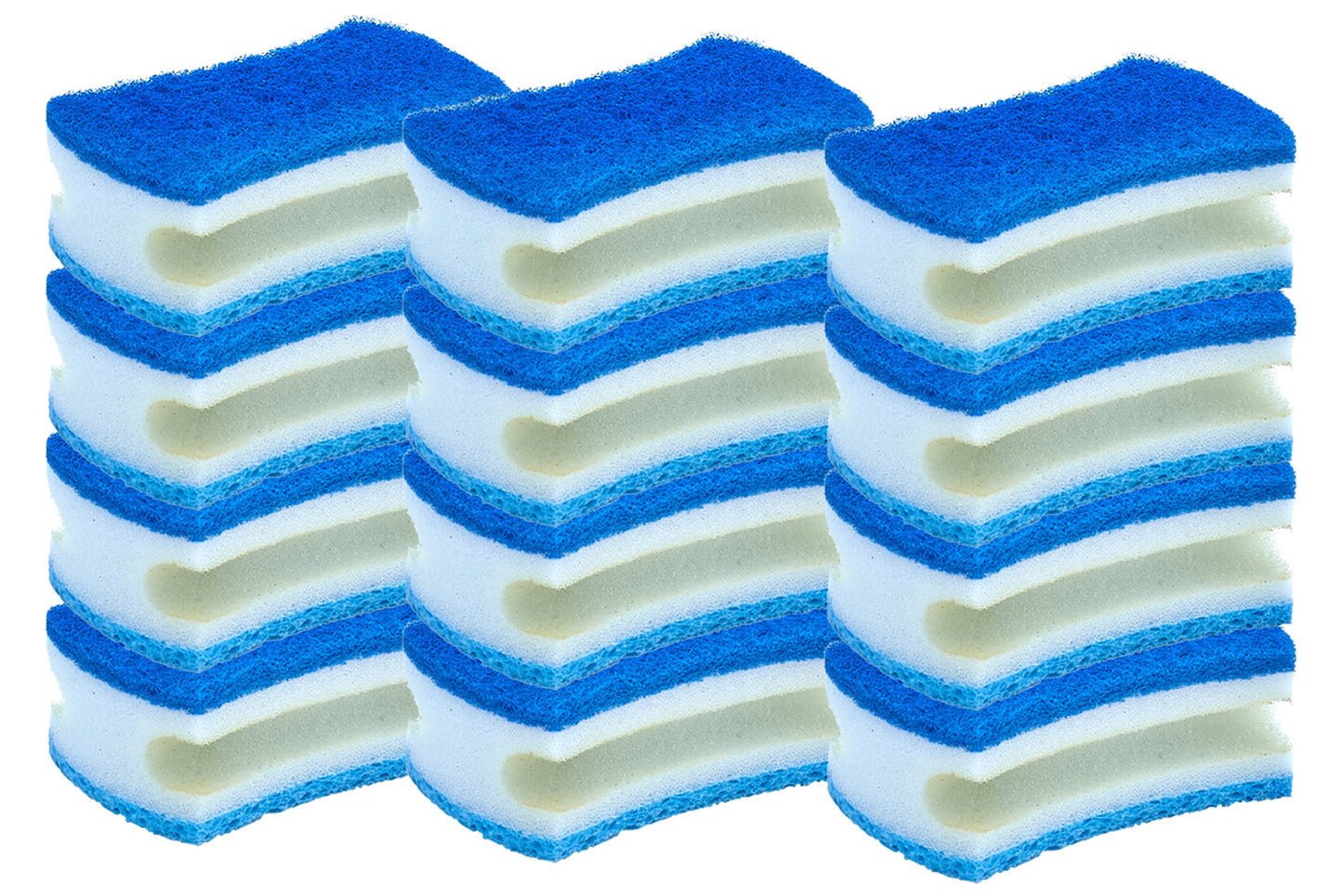 Scrub Sponge with Comfortable Grip, Blue