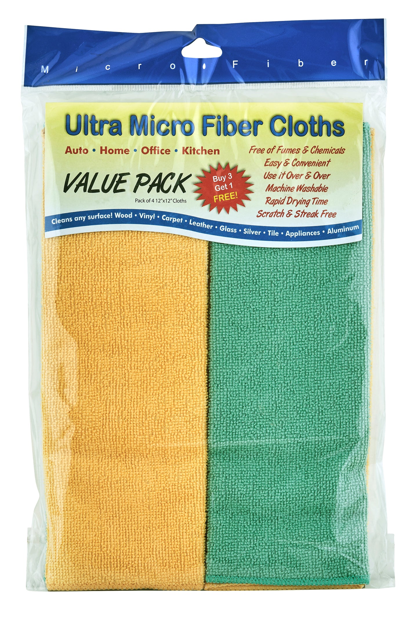 Microfiber Miracle Cloth - 4 Pack