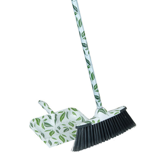 Leaf Design Broom with Dustpan set