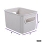 1.5 Liter Ribbed Storage Bin White Smoke