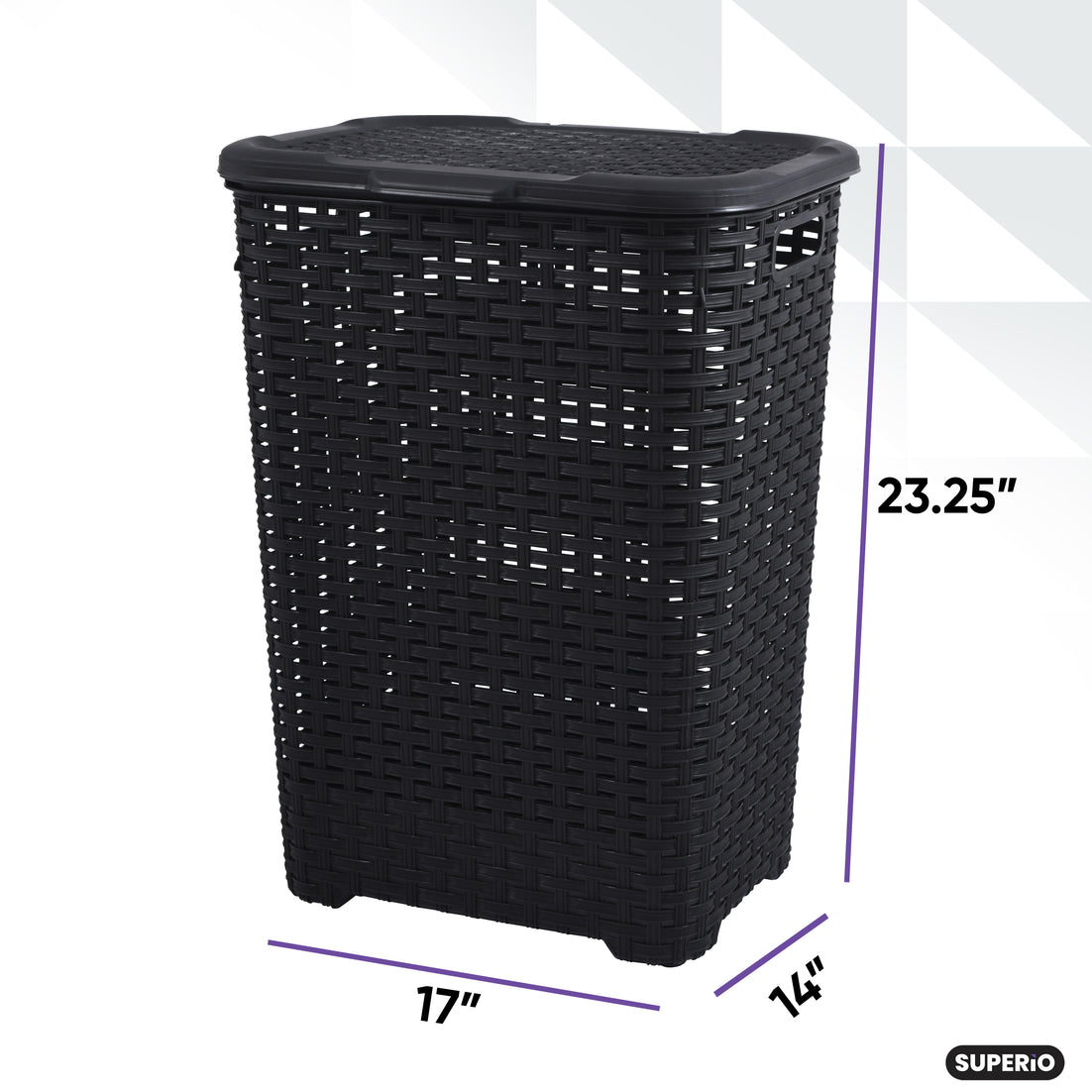 Black Wicker Hamper 60 Liter