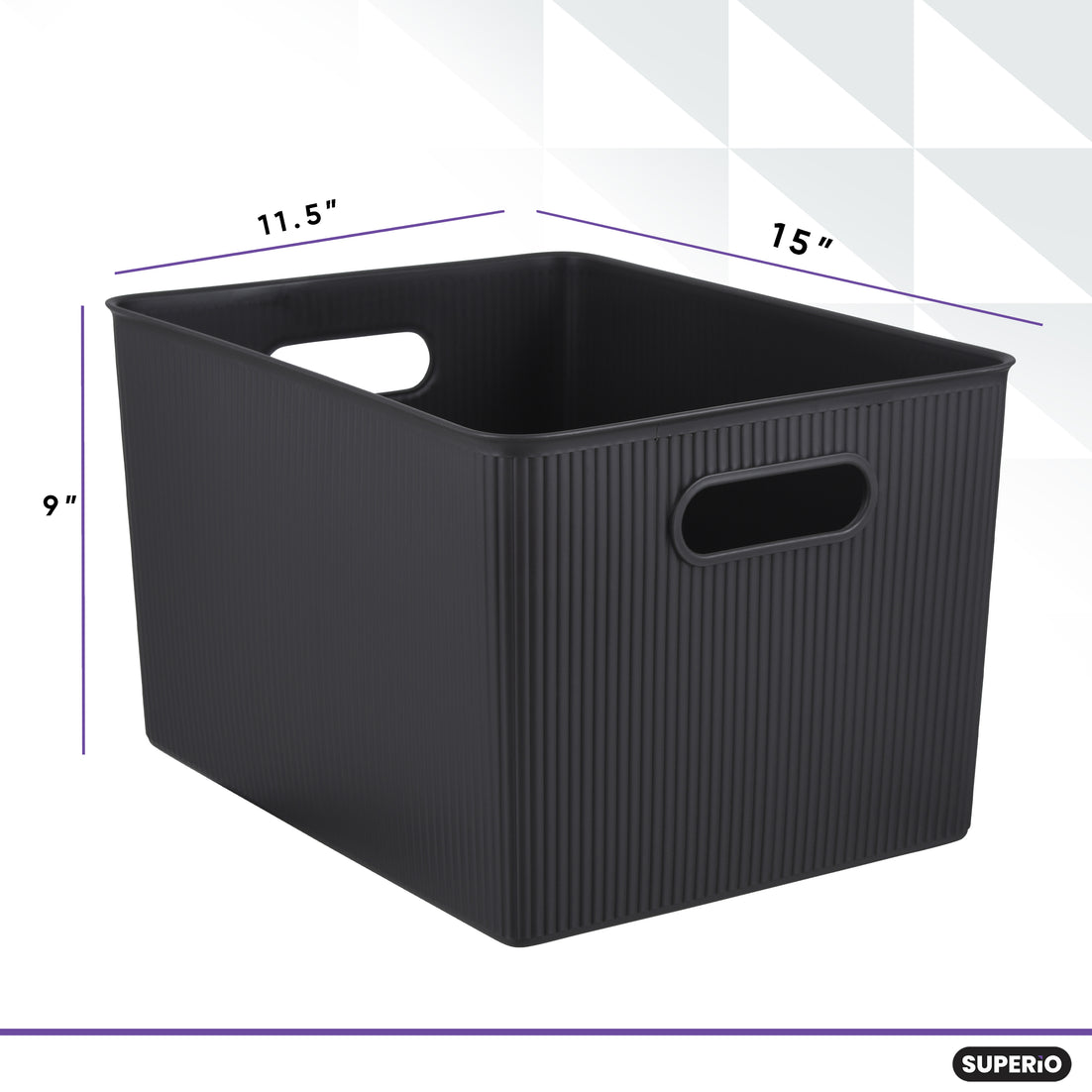 22 Liter Ribbed Storage Bin Root Beer Brown