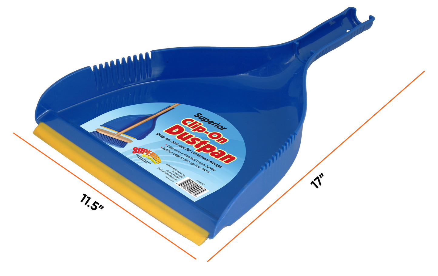 Angle Broom with Clip-on Dustpan Set