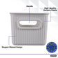 1.5 Liter Ribbed Storage Bin White Smoke