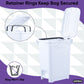 Slim Pedal Trash Can, 64 Qt - White