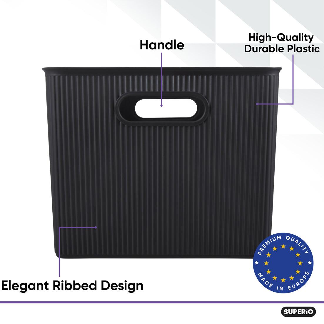 22 Liter Ribbed Storage Bin Root Beer Brown