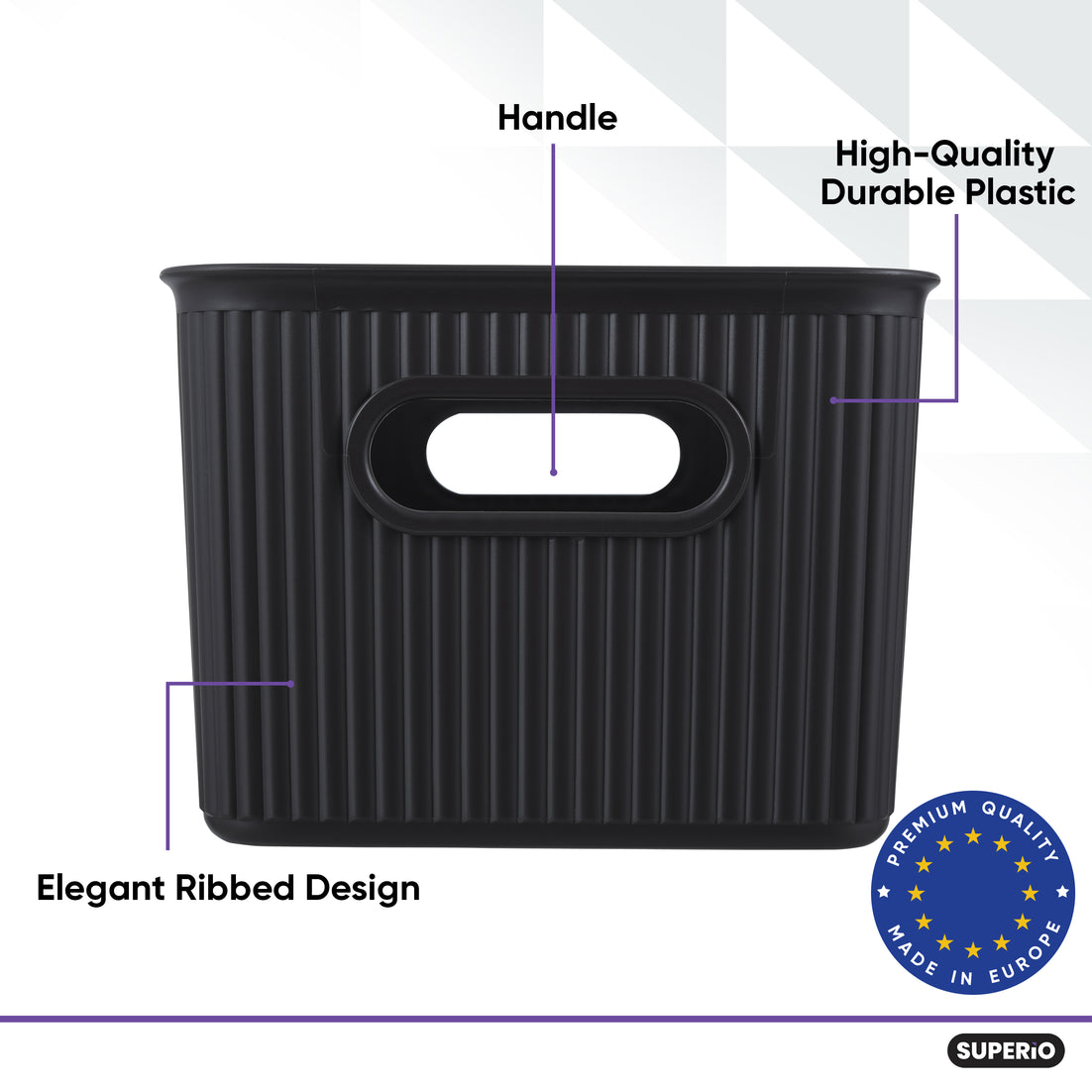 5 Liter Ribbed Storage Bin Root Beer Brown