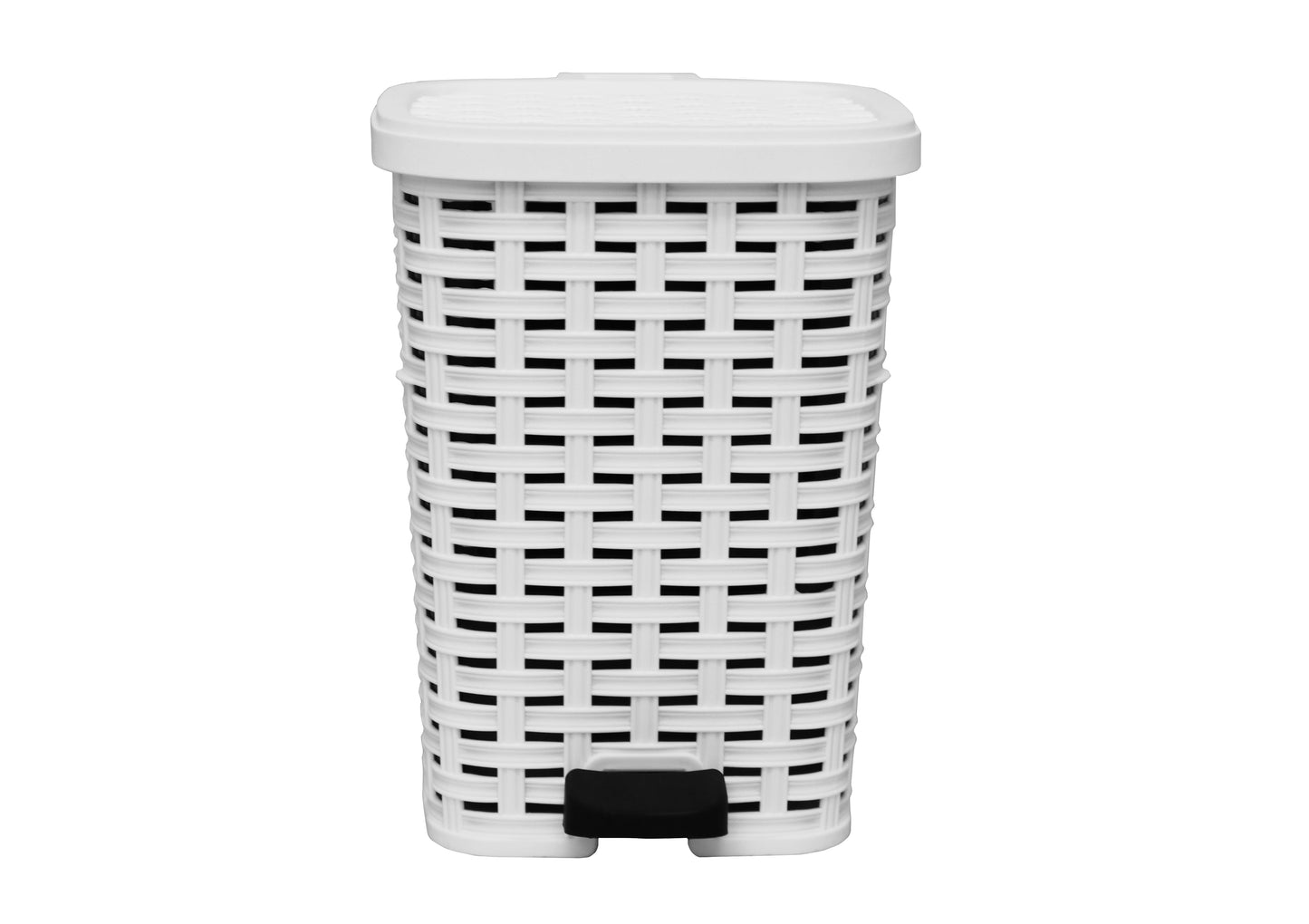 Step-On Trash Can, Wicker Style, 6 Qt.