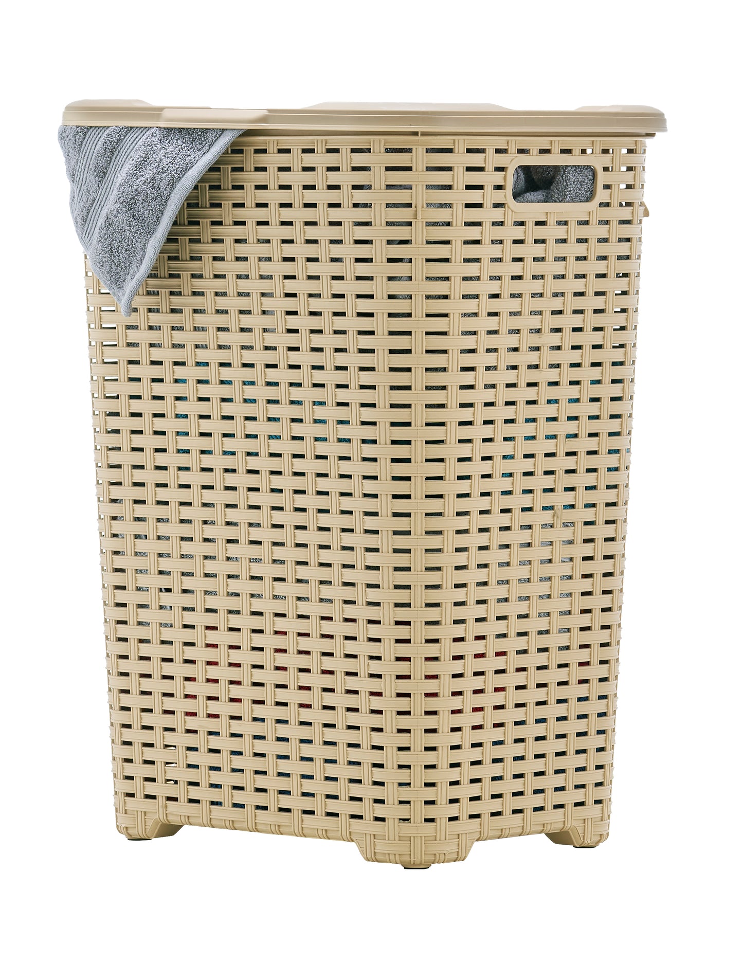 Wicker Style Laundry Hamper, 60 Liter.