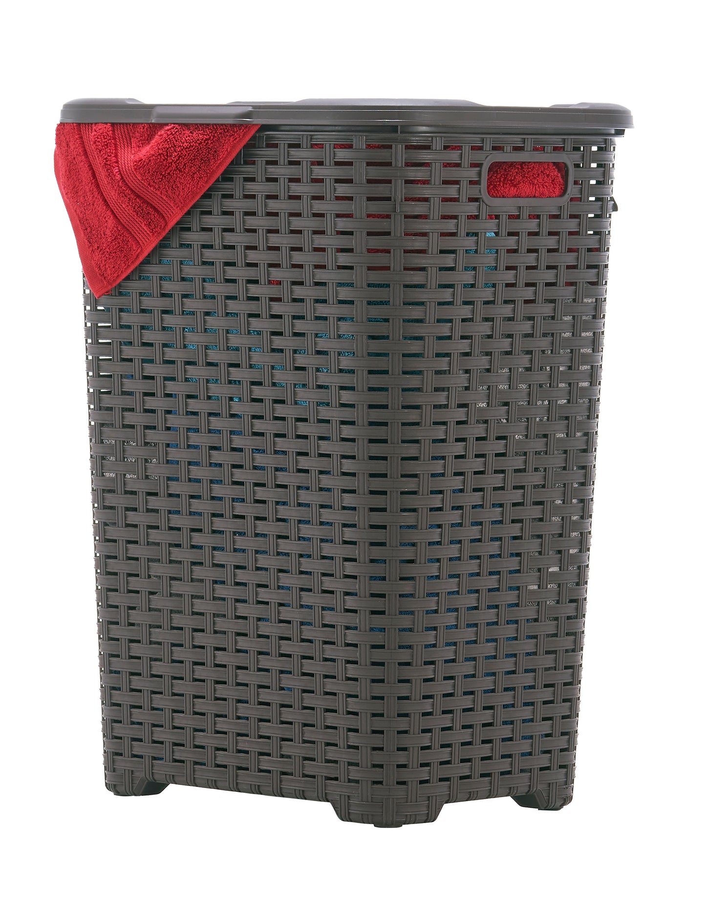 Wicker Style Laundry Hamper, 60 Liter.