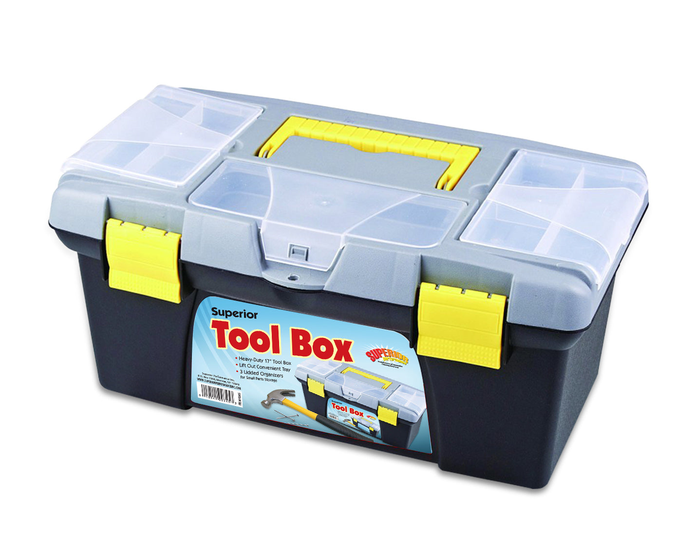 Compact Tool Box with Convenient Lift Out Tray