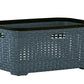 50-liter Wicker Style Laundry Basket with Cutout Handles.