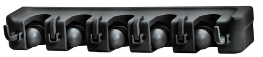Mop And Broom Organizer, 5 Slots and 6 Hooks