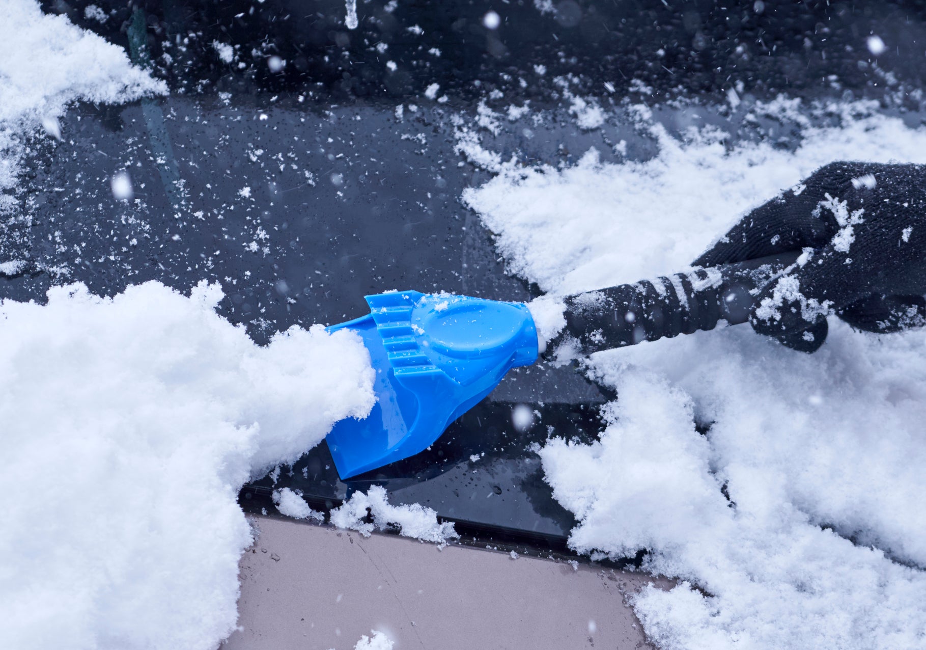 Extendable Snow Brush with Ice Scraper and Squeegee 