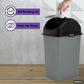 Swing Top Trash Can, 37 Qt - Grey