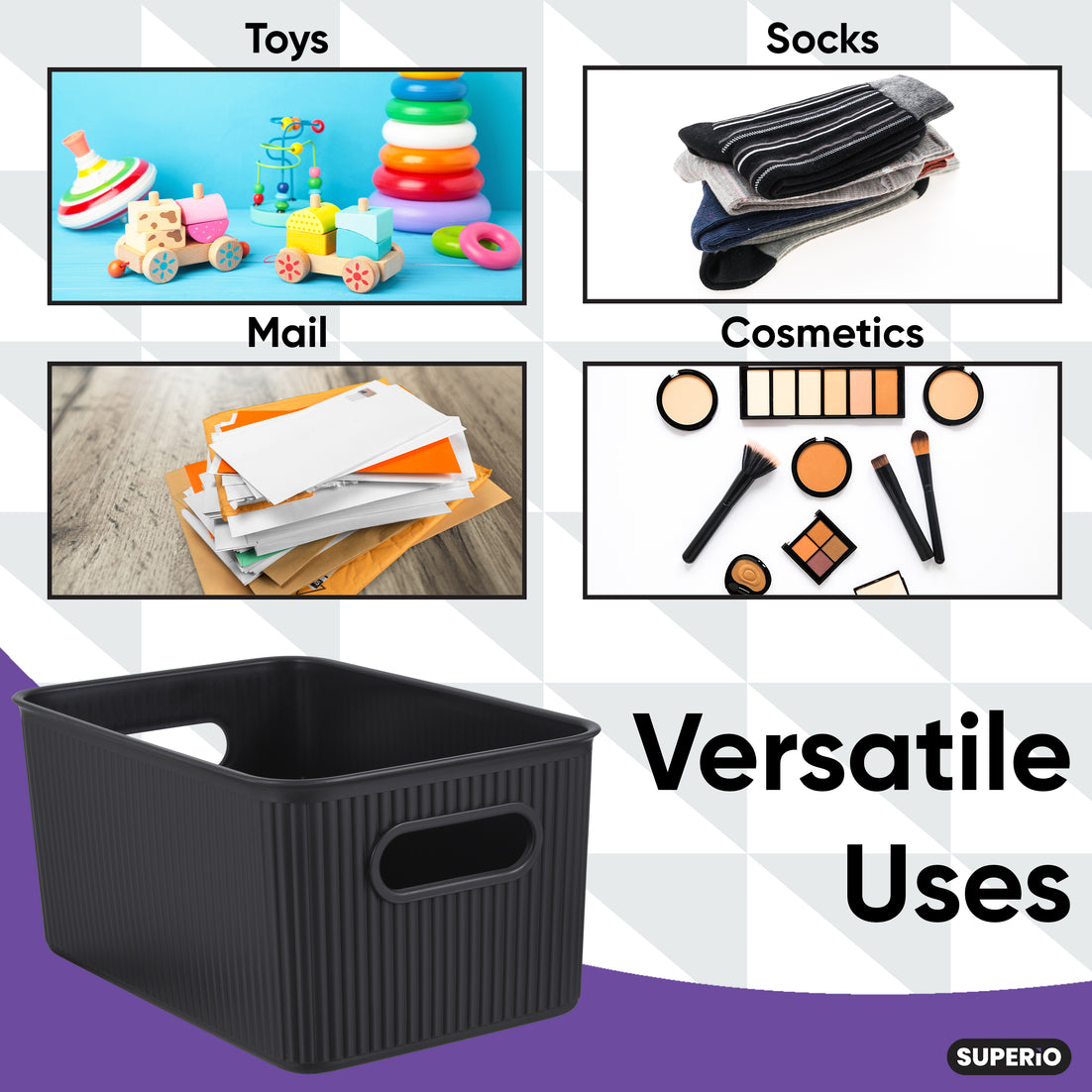 5 Liter Ribbed Storage Bin Root Beer Brown