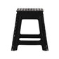 18" Folding Step Stool with Anti-Slip Surface, Black