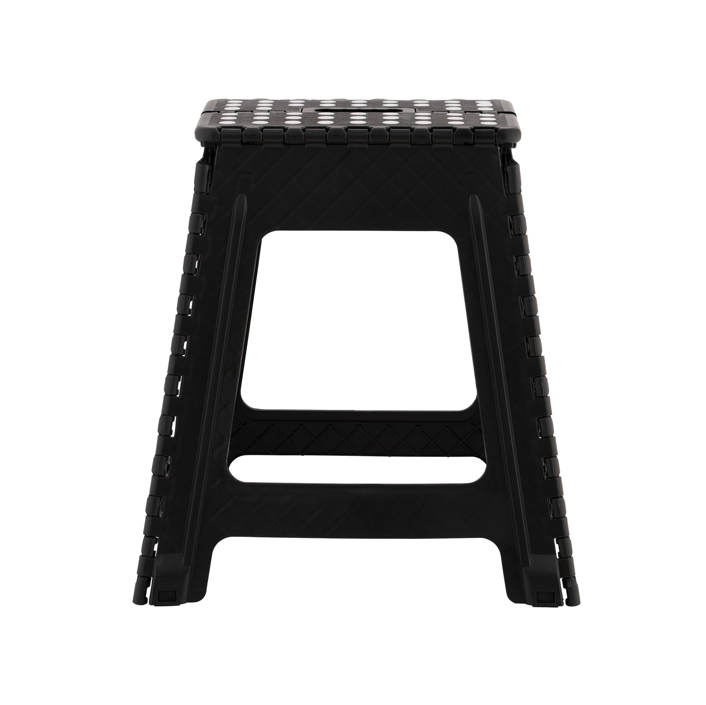 18" Folding Step Stool with Anti-Slip Surface, Black