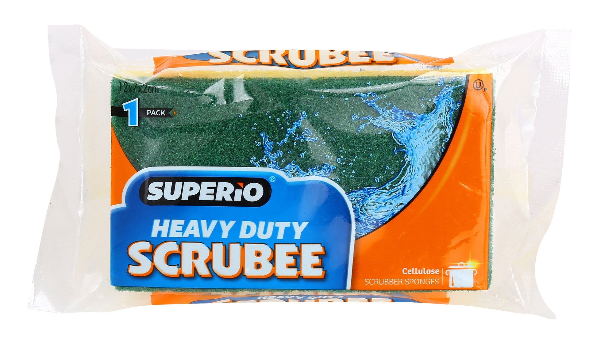 Scrub Sponge Heavy Duty Cellulose (12 X 7 X 2 cm -1 pack)